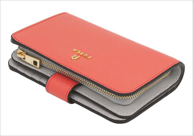 【2026年春夏 新作】 フルラ Furla Camelia コンパクト財布 M APERITIVO+COLOR CRISTALLO d int. オレンジ+グレー WP00314_ARE000_1007_4506S カメリア 二つ折り コンパクトウォレット レディース 【新品 新作 未使用 正規品】_1