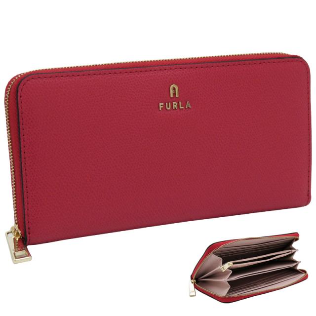 【2026年春夏 新作】 フルラ Furla Camelia ジップアラウンド XL RUBY+COROLLA int. レッド+ピンク WP00322_ARE000_1007_4305S カメリア ラウンドファスナー 長財布 レディース 【新品 新作 未使用 正規品】