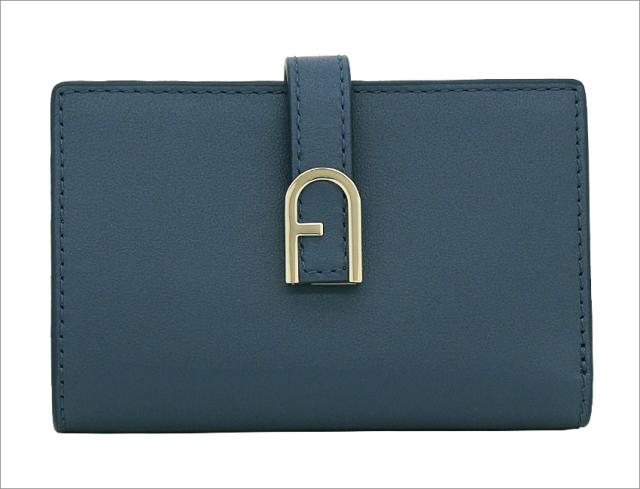 【2025年秋冬 新作】 フルラ Furla Flow コンパクト財布 M GRIGIO BLU+URBAN GRAY int. ブルー+グレー WP00401_BX2045_1007_4544S フロー 二つ折り コンパクトウォレ レディース 【新品 新作 未使用 正規品】_1