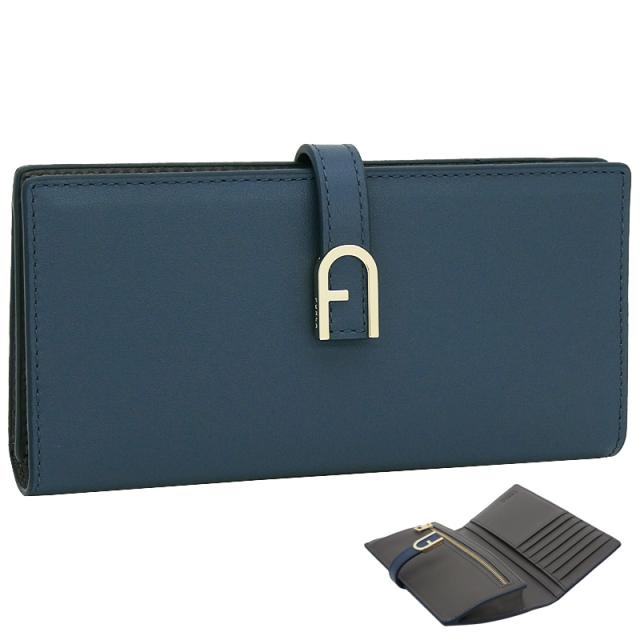 【2025年秋冬 新作】 フルラ Furla Flow 長財布 XL GRIGIO BLU+URBAN GRAY int. ブルー+グレー WP00402_BX2045_1007_4544S フロー 二つ折り長財布 Xl レディース 【新品 新作 未使用 正規品】