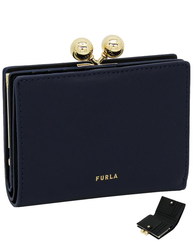 【2025年秋冬 新作】 フルラ Furla Dots コンパクト財布 S BLU REALE ブルー WP00541_BX3104_1007_4533S ドッツ ドッツ 二つ折り がま口財布 コンパクトウォレット レディース 【新品 新作 未使用 正規品】