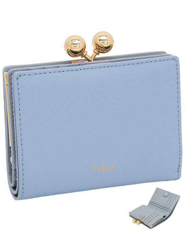 【2026年春夏 新作】 フルラ Furla Dots コンパクト財布 S CARTA DA ZUCCHERO ライトブルー WP00541_BX3104_1007_CDZ00 ドット 二つ折り がま口財布 コンパクトウォレット レディース 【新品 新作 未使用 正規品】