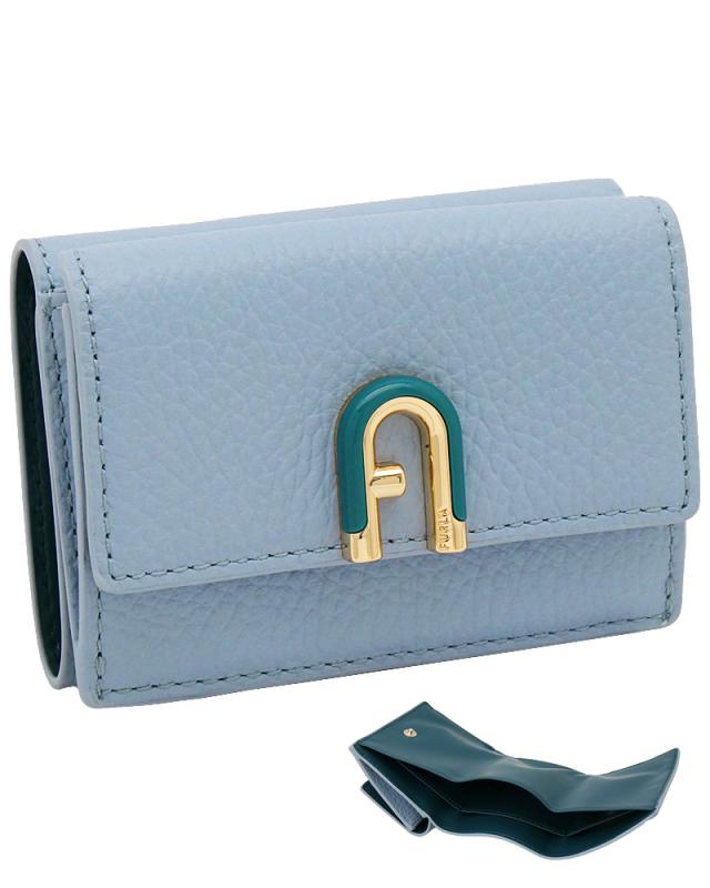 【2026年春夏 新作】 フルラ Furla Idea コンパクト財布 S CARTA DA ZUCCHERO+AMATORE BLUE int. ライトブルー WP00573_HSF000_9135_4568S イデア 三つ折りコンパクト財布 小銭入れ付財布 レディース 【新品 新作 未使用 正規品】