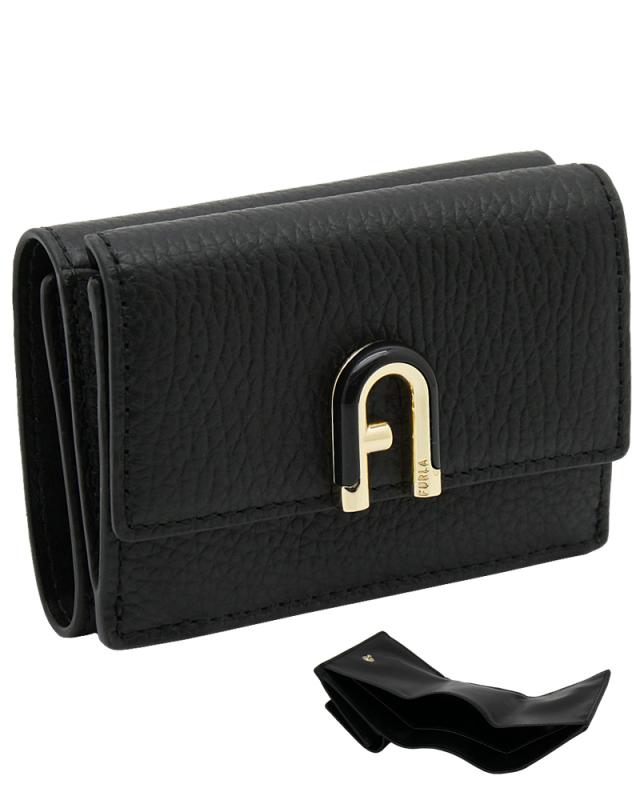 【2026年春夏 新作】 フルラ Furla Idea コンパクト財布 S NERO ブラック WP00573_HSF000_9135_O6000 イデア 三つ折りコンパクト財布 小銭入れ付財布 レディース 【新品 新作 未使用 正規品】