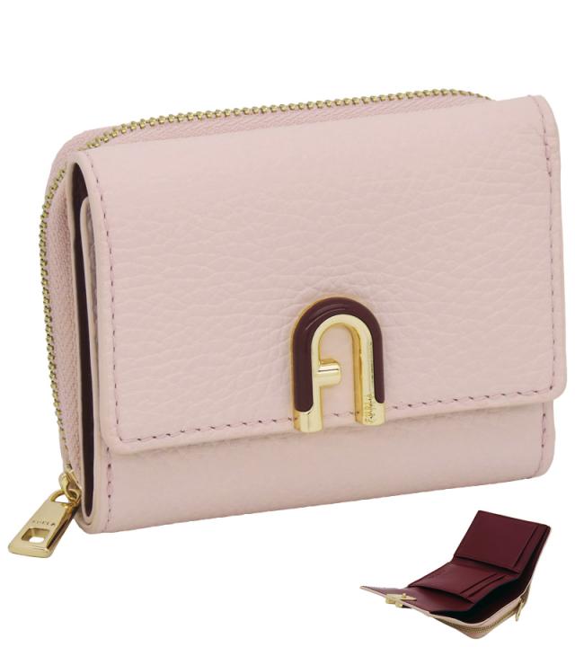 【2026年春夏 新作】 フルラ FURLA Idea コンパクト財布 S DUSTY PINK+CILIEGIA d int. ピンク WP00590_HSF000_9135_4567S イデア 三つ折り コンパクトウォレット レディース 【新品 新作 未使用 正規品】