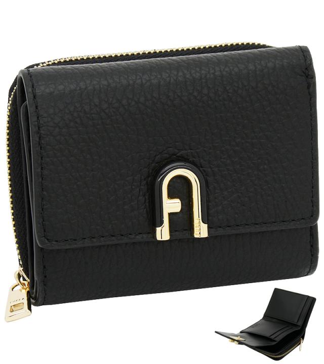 【2026年春夏 新作】 フルラ FURLA Idea コンパクト財布 S NERO ブラック WP00590_HSF000_9135_O6000 イデア 三つ折り コンパクトウォレット レディース 【新品 新作 未使用 正規品】