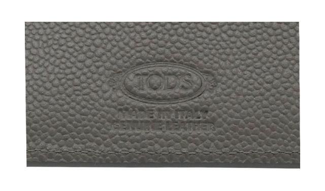 【2026年春夏新作】 トッズ TODS レザー ウォレット XAMTSYC0300UGAB413 tods 二つ折り財布 グレー メンズ 【新品 新作 未使用 正規品】