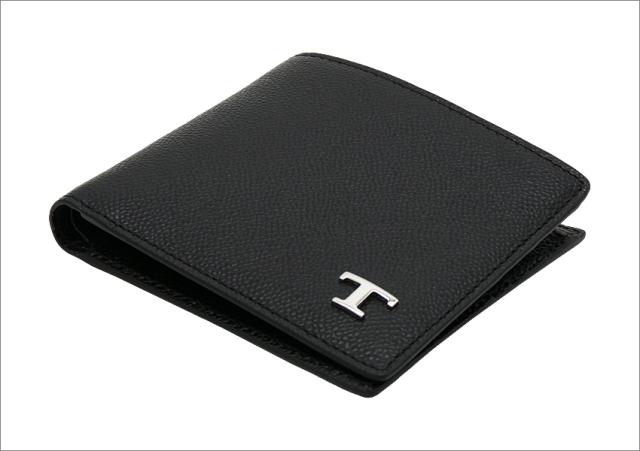【2026年春夏新作】 トッズ TODS レザー ウォレット XAMTSYC0300UGAB999 tods 二つ折り財布 ブラック メンズ 【新品 新作 未使用 正規品】_1