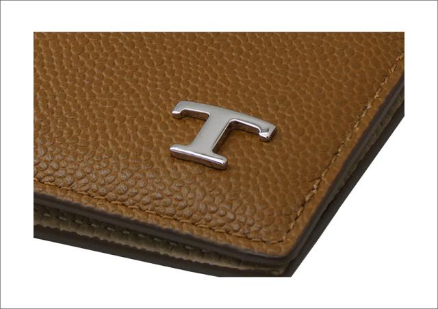 【2026年春夏新作】 トッズ TODS レザー ウォレット XAMTSYC0300UZO4L95 tods 二つ折り財布 ブラウン+ベージュ メンズ 【新品 新作 未使用 正規品】_3