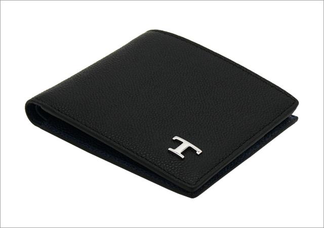 【2026年春夏新作】 トッズ TODS レザー ウォレット XAMTSYC0300UZODC34 tods 二つ折り財布 ブラック+ブルー メンズ 【新品 新作 未使用 正規品】_1