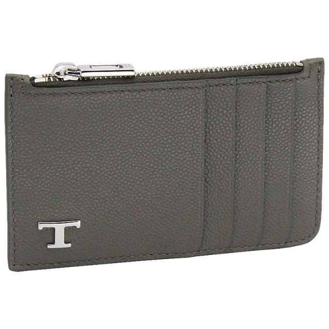 【2026年春夏新作】 トッズ TODS レザー クレジット カード ケース XAMTSYF8300UGAB413 tods コインケース カードホルダー 小銭入れ グレー メンズ 【新品 新作 未使用 正規品】