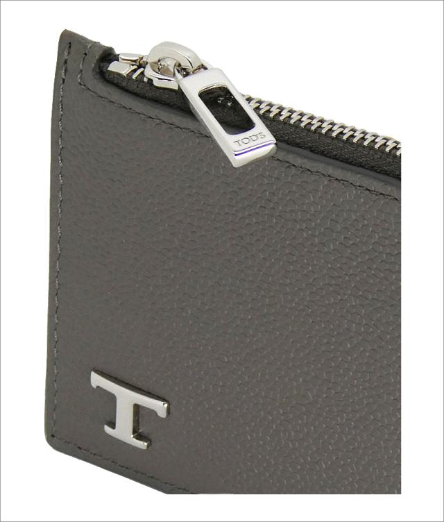 【2026年春夏新作】 トッズ TODS レザー クレジット カード ケース XAMTSYF8300UGAB413 tods コインケース カードホルダー 小銭入れ グレー メンズ 【新品 新作 未使用 正規品】_3