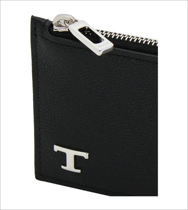 【2026年春夏新作】 トッズ TODS レザー クレジット カード ケース XAMTSYF8300UZODC34 tods コインケース カードホルダー 小銭入れ ブラック+ブルー メンズ 【新品 新作 未使用 正規品】_3