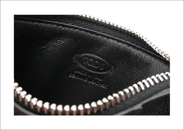 【2026年春夏新作】 トッズ TODS レザー クレジット カード ケース XAMTSYF8300UZODC34 tods コインケース カードホルダー 小銭入れ ブラック+ブルー メンズ 【新品 新作 未使用 正規品】_4