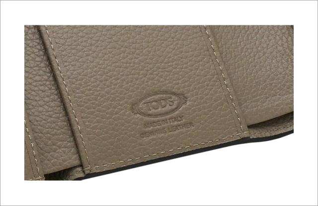 【2026年春夏新作】 トッズ TODS レザー ウォレット XAWDBNB3300XSOC413 tods 三つ折りコンパクト財布 小銭入れ付 ベージュ レディース 【新品 新作 未使用 正規品】_5