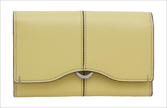 【2026年春夏新作】 トッズ TODS レザー ウォレット XAWDBNB3300XSOG017 tods 三つ折りコンパクト財布 小銭入れ付 イエロー レディース 【新品 新作 未使用 正規品】_1