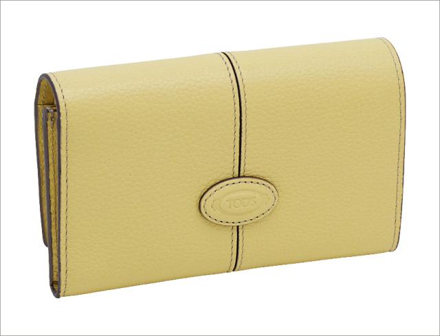 【2026年春夏新作】 トッズ TODS レザー ウォレット XAWDBNB3300XSOG017 tods 三つ折りコンパクト財布 小銭入れ付 イエロー レディース 【新品 新作 未使用 正規品】_2