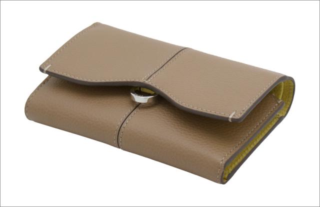 【2026年春夏新作】 トッズ TODS レザー ウォレット XAWDBNB3300XXB5L11 tods 三つ折りコンパクト財布 小銭入れ付 ブラウン+イエロー レディース 【新品 新作 未使用 正規品】_3