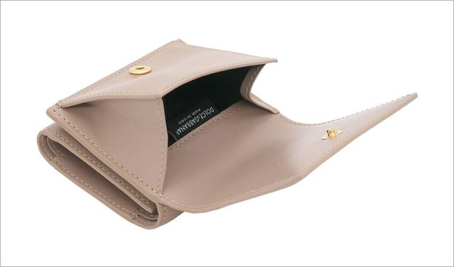 ドルチェ＆ガッバーナ DOLCE&amp;GABBANA DGロゴ フレンチフラップウォレット BI3276AG08180402 ドルガバ 三つ折り財布 小銭入れ付 ピンクベージュ レディース 【新品 新作 未使用 正規品】_5