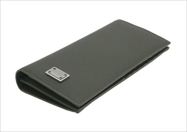 ドルチェ＆ガッバーナ DOLCE&GABBANA バーティカルウォレット カーフスキン ロゴプレート BP2573AG2198J037 ドルガバ 二つ折り 長財布 カーキ メンズ 【新品 新作 未使用 正規品】_1