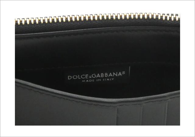 ドルチェ＆ガッバーナ DOLCE&GABBANA カードホルダー カーフスキン DGロゴ BI1261AW57680999 ドルガバ カードケース 小銭入れ付 ブラック【新品 新作 未使用 正規品】_4