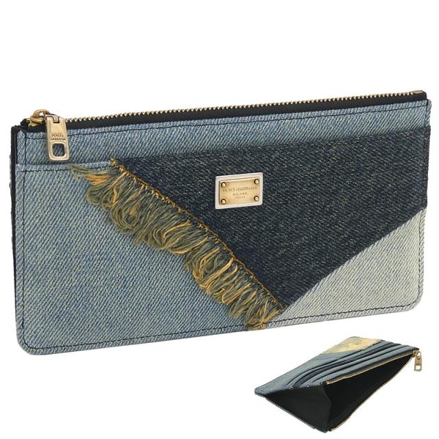 ドルチェ＆ガッバーナ DOLCE&GABBANA デニム ラージ カードケース BI1265A9U7580650 ドルガバ パッチワークデニム カードケース ケース パッチワークデニム ブルー 【新品 新作 未使用 正規品】
