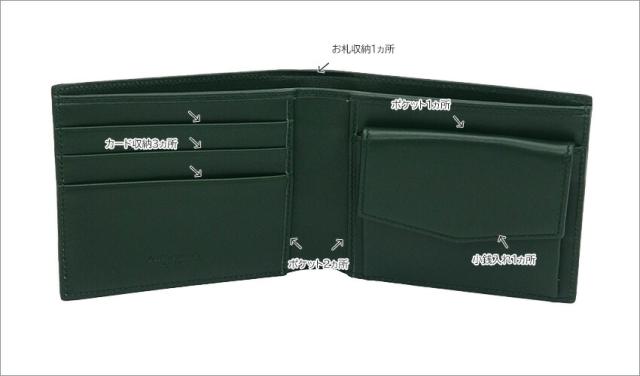 【2025年秋冬新作】 ドルチェ＆ガッバーナ DOLCE&amp;GABBANA プランジェ カーフスキン ウォレット BP3102AN41989868 ドルガバ 二つ折り コンパクトウォレット 小銭入れ付財布 グリーン+ブラック メンズ 【新品 新作 未使用 正規品】_4