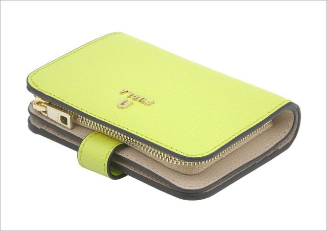 フルラ Furla Camelia コンパクト財布 S GIALLO CEDRO+BALLERINA i int. グリーンイエロー WP00315_ARE000_1007_3128S カメリア 二つ折り コンパクトウォレット レディース 【新品 新作 未使用 正規品】
