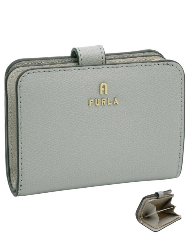 フルラ Furla Camelia コンパクト財布 S CENERE+VANIGLIA int. ライトグレー系 WP00315_ARE000_1007_3402S カメリア 二つ折り コンパクトウォレット レディース 【新品 新作 未使用 正規品】