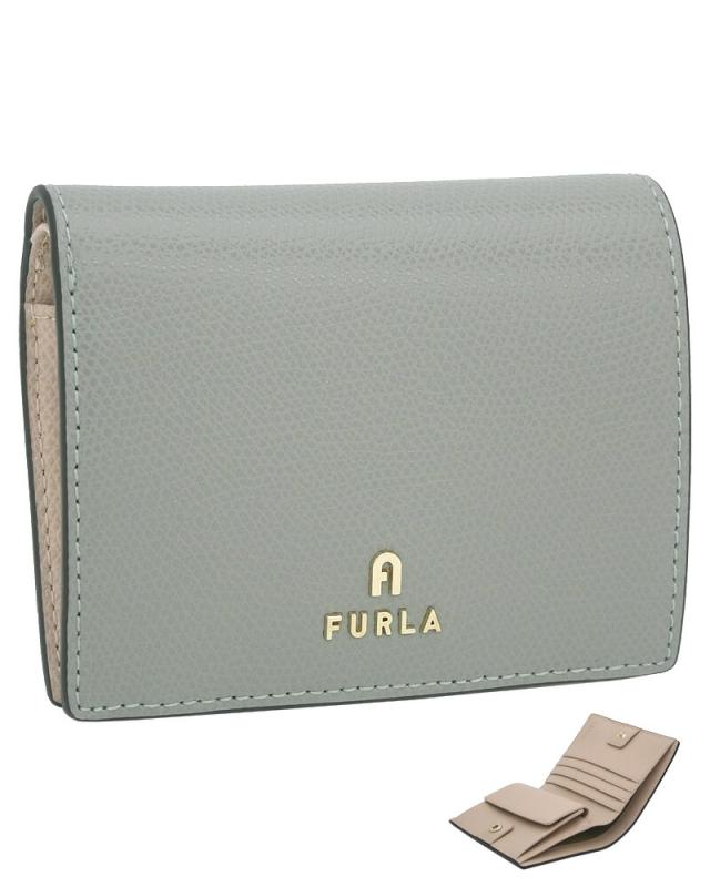 【2025年春夏 新作】 フルラ Furla Camelia コンパクト財布 S AGAVE b+BALLERINA i int. カーキ+ピンクベージュ WP00304_ARE000_1007_3573S カメリア バイフォールド コンパクトウォレット S 二つ折り財布 レディース 【新品 新作 未使用 正規品】