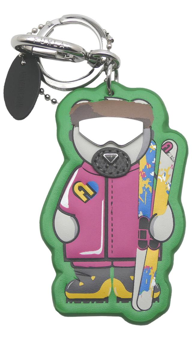 【2025年春夏 新作】 フルラ Furla Man Kumaflage キーリング TONI GRASS ピンク系 MR00129_BX3461_1057_1254S クマフラージュ キーホルダー スキーヤー 【新品 新作 未使用 正規品】