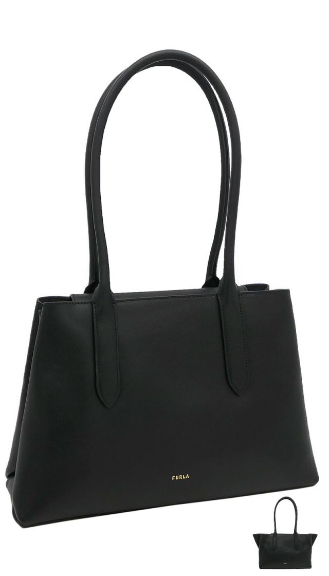 【2025年春夏 新作】 フルラ Furla Meridiana トートバッグ M nero+nero int ブラック WB01606_BX3169_1007_3924S メリディアナ ショルダーバッグ レディース 【新品 新作 未使用 正規品】