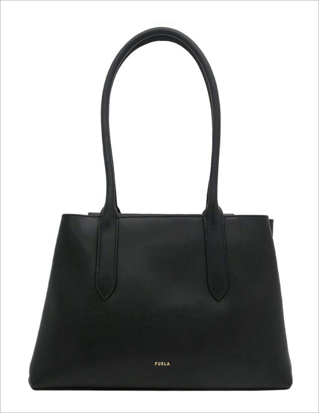 【2025年春夏 新作】 フルラ Furla Meridiana トートバッグ M nero+nero int ブラック WB01606_BX3169_1007_3924S メリディアナ ショルダーバッグ レディース 【新品 新作 未使用 正規品】