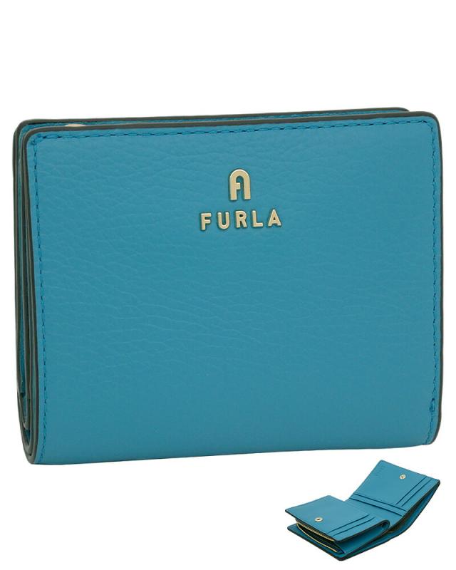 【2025年春夏 新作】 フルラ Furla Camelia コンパクト財布 S TURCHESE a ターコイスブルー WP00307_HSF000_1007_TR400 カメリア 二つ折りスモール財布 レディース 【新品 新作 未使用 正規品】