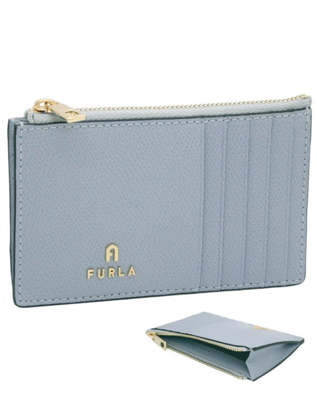 【2025年春夏 新作】 フルラ Furla Camelia カードケース M NUVOLA ブルーグレー WP00310_ARE000_1007_55000 カメリア カードホルダー ケース 小銭入れ レディース 【新品 新作 未使用 正規品】