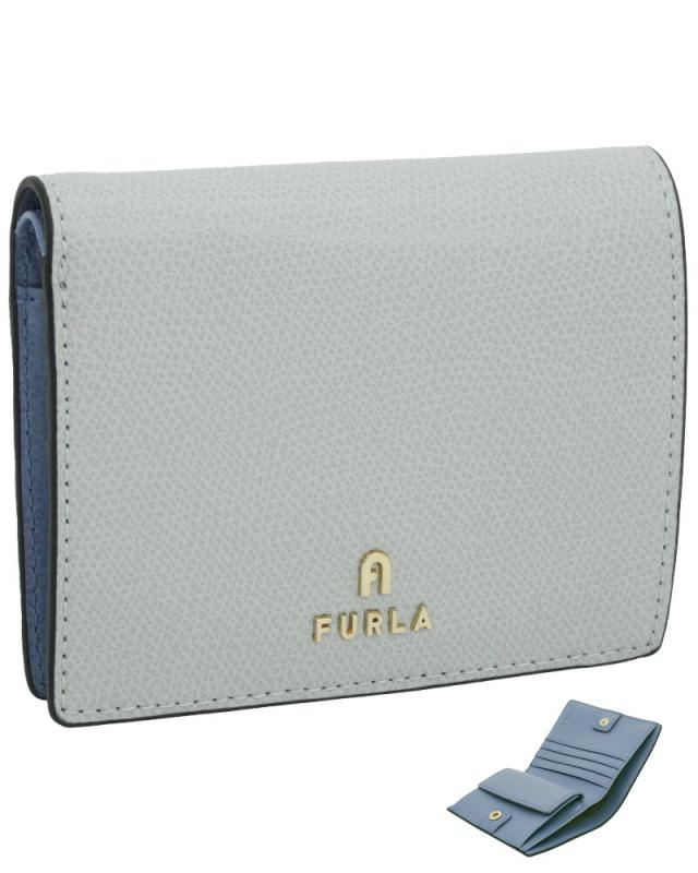 【2025年秋冬 新作】 フルラ Furla Camelia コンパクト財布 S COLOR CRISTALLO d+CELESTIAL int. ライトグレー WP00304_ARE000_1007_4351S カメリア バイフォールド コンパクトウォレット S 二つ折り財布 レディース 【新品 新作 未使用 正規品】