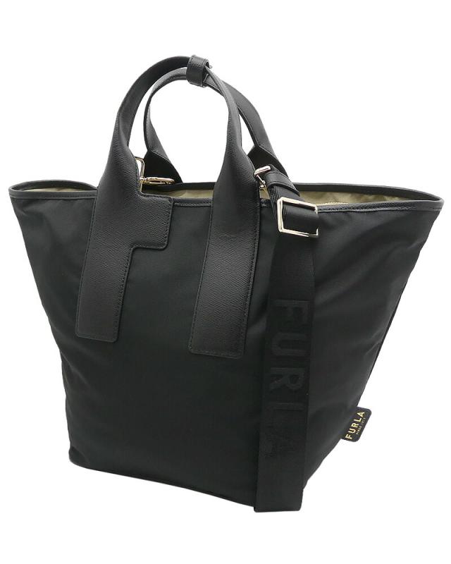 フルラ Furla Piuma トートバッグ L NERO+VETIVER ブラック WB01249_BX3050_1007_3180S ピューマ 2WAY ショルダーバッグ レディース 【新品 新作 未使用 正規品】