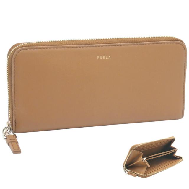 フルラ Furla Nuvola ジップアラウンド L BRANDY ブラウン WP00450_BX2045_1007_RY000 ヌヴォラ ラウンドファスナー 長財布 レディース 【新品 新作 未使用 正規品】