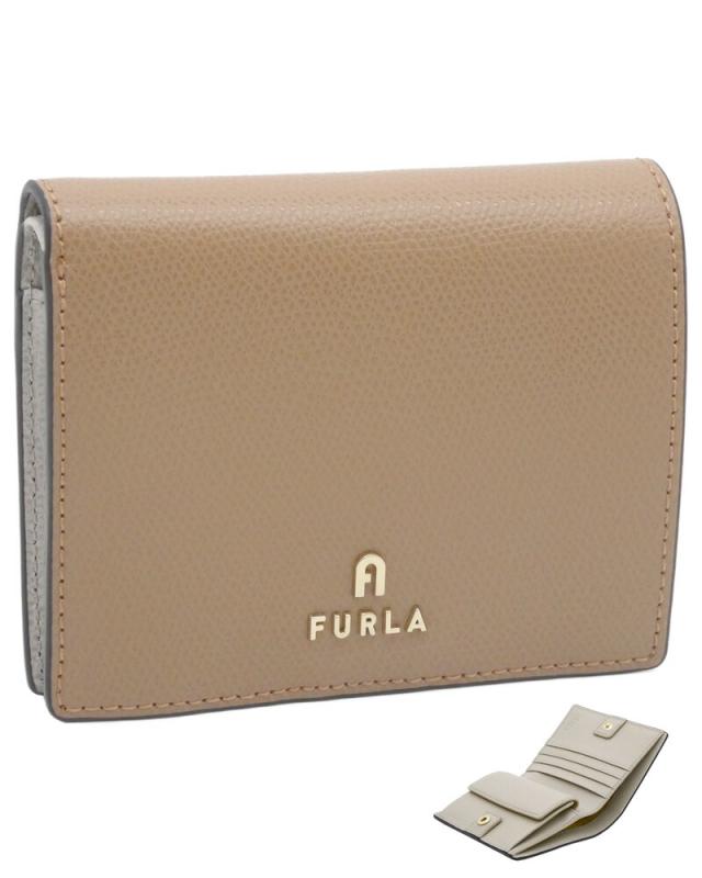 フルラ Furla Camelia コンパクト財布 S DESERTO+VANIGLIA int. ライトブラウン系 WP00304_ARE000_1007_3406S カメリア 二つ折り コンパクトウォレット レディース 【新品 新作 未使用 正規品】