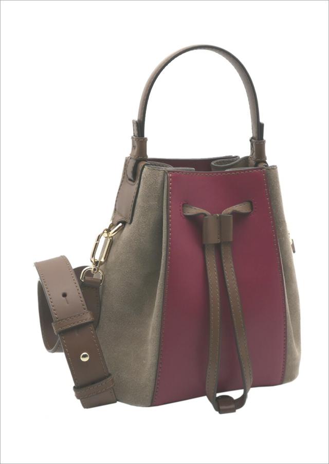 フルラ FURLA MIASTELLAバケットバッグ ミニ CILIEGIA d+PRALINE+DODO ダークレッド+ブラウン系 WB00353_BX0458_1007_1584S ミアステラ ハンドバッグ ショルダーバッグ レディース 【新品 新作 未使用 正規品】_1