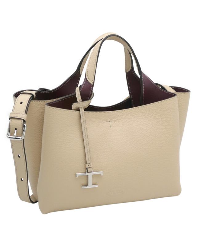 トッズ TOD'S レザー バッグ ミニ XBWAPAFL100QRI6O44 tods 2WAY ミニトートバッグ ハンドバッグ クリーム系 レディース 【新品 新作 未使用 正規品】