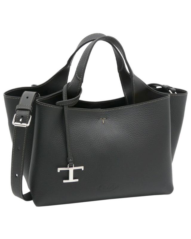 トッズ TOD'S レザー バッグ ミニ XBWAPAFL100QRIB999 tods 2WAY ミニトートバッグ ハンドバッグ ブラック レディース 【新品 新作 未使用 正規品】