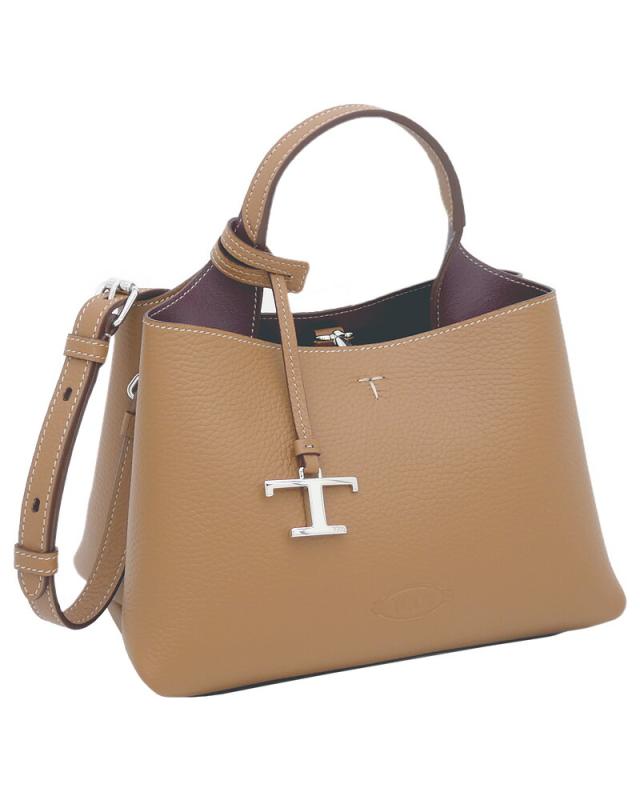 【2025年春夏新作】 トッズ TOD'S レザー バッグ マイクロ XBWAPAEL000QRI9P13 tods 2WAY ハンドバッグ ブラウン+ボルドー レディース 【新品 新作 未使用 正規品】