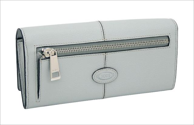【2025年春夏新作】 トッズ TOD'S レザー ウォレット XAWDBNB0403XSOB215 tods 二つ折り長財布 小銭入れ付 グレー レディース 【新品 新作 未使用 正規品】_2