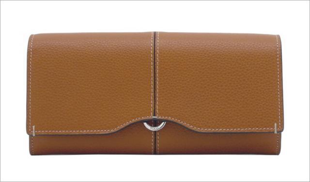 【2025年秋冬新作】 トッズ TOD'S レザー ウォレット XAWDBNB0403XSOS410 tods 二つ折り長財布 小銭入れ付 ブラウン レディース 【新品 新作 未使用 正規品】_1