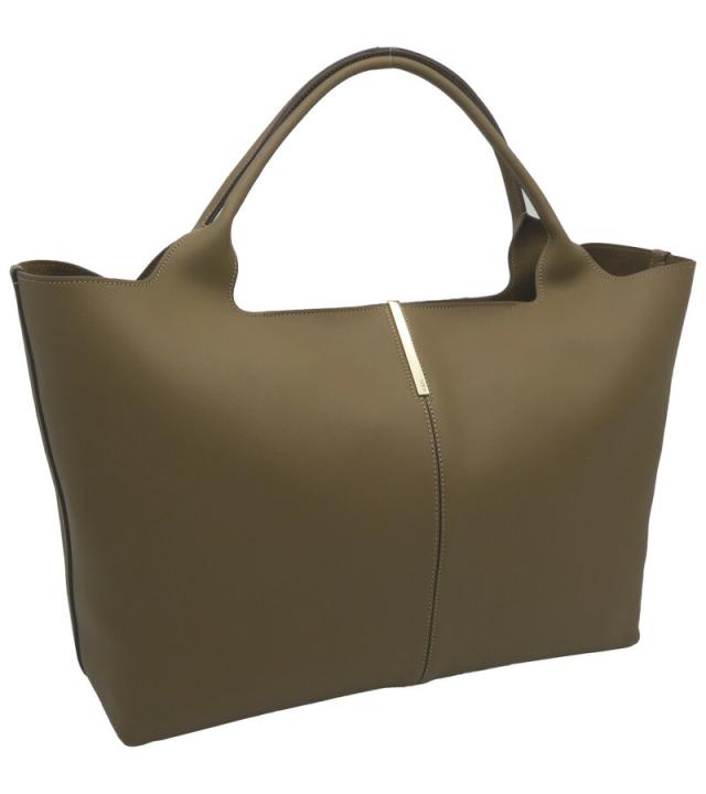 【2025年秋冬新作】 トッズ TOD'S レザー ショッピング バッグ ミディアム XBWEBRA0300UBL3L26 tods A4対応 トートバッグ ショルダーバッグ カーキブラウン レディース 【新品 新作 未使用 正規品】