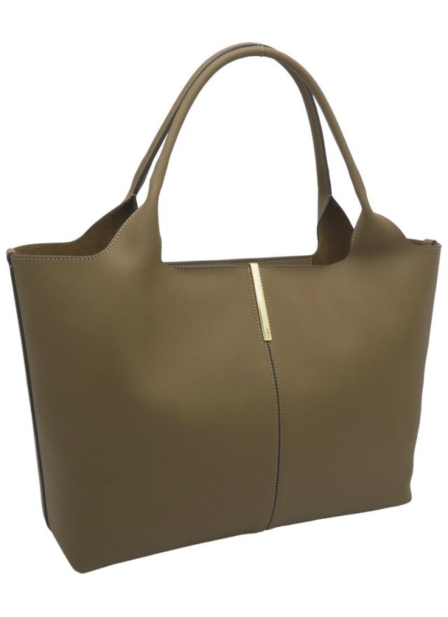 【2025年秋冬新作】 トッズ TOD'S レザー ショッピング バッグ ミディアム-スモール XBWEBRA0250UBL3L26 tods A4対応 トートバッグ ショルダーバッグ カーキブラウン レディース 【新品 新作 未使用 正規品】