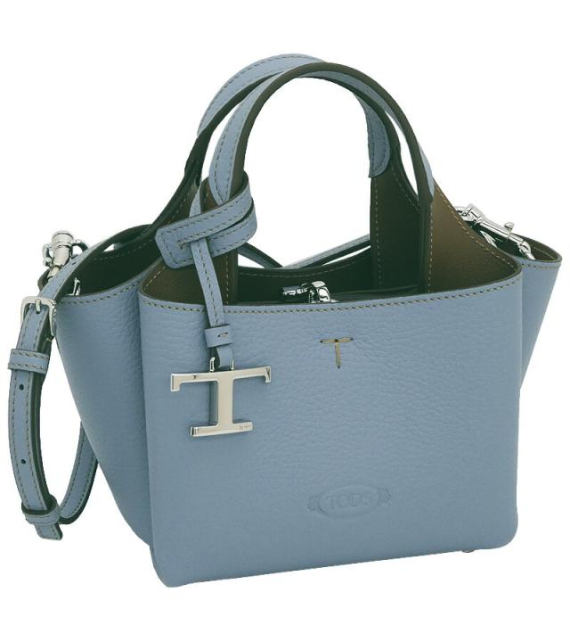 【2025年秋冬新作】 トッズ TOD'S レザー バッグ マイクロ XBWAPAFL000QRI3L28 ショルダーバッグ 2WAY ハンドバッグ スカイブルー・ベージュ レディース 【新品 新作 未使用 正規品】