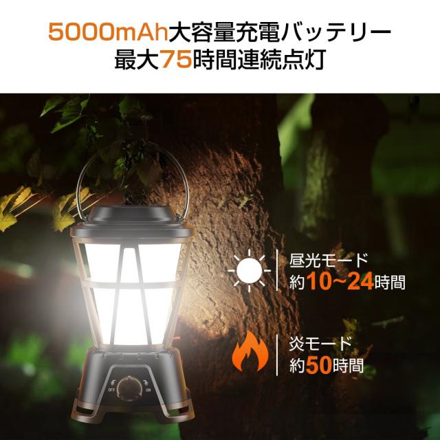 【新発売】LEDランタン USB充電式 高輝度 1800ルーメン ソーラーパネル防災対策アウトドア 屋外 LED ランタン キャンプソーラー充電 ライト 折り畳み式 5000mAh 調光 間接照明 おしゃれ軽量 防水 登山 夜釣り 防災照明 停電 緊急 非常用