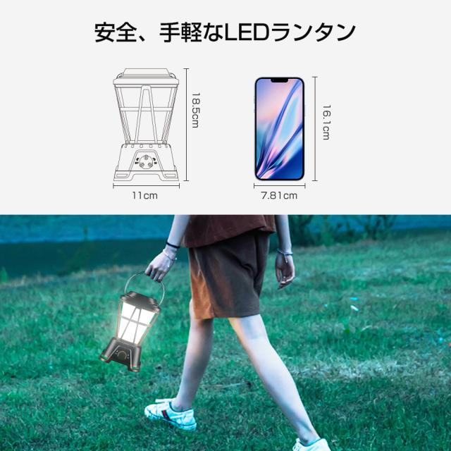 【新発売】LEDランタン USB充電式 高輝度 1800ルーメン ソーラーパネル防災対策アウトドア 屋外 LED ランタン キャンプソーラー充電 ライト 折り畳み式 5000mAh 調光 間接照明 おしゃれ軽量 防水 登山 夜釣り 防災照明 停電 緊急 非常用